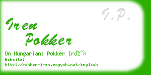 iren pokker business card